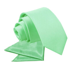 Mint Green Plain Satin Tie and Pocket Square Set for Boys Mint Green Plain Satin Tie and Pocket Square Set for Boys