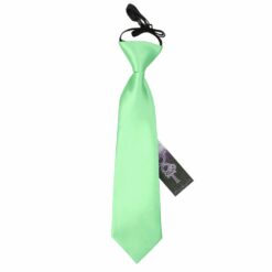 Mint Green Plain Satin Elasticated Tie For Boys Mint Green Plain Satin Elasticated Tie For Boys