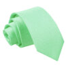 Mint Green Plain Satin Slim Tie