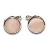 Mocha Brown Plain Satin Cufflinks