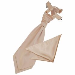 Mocha Brown Plain Satin Wedding Cravat and Pocket Square Set for Boys Mocha Brown Plain Satin Wedding Cravat and Pocket Square Set for Boys
