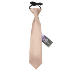 Mocha Brown Plain Satin Elasticated Tie For Boys Mocha Brown Plain Satin Elasticated Tie For Boys