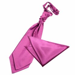 Mulberry Plain Satin Wedding Cravat and Pocket Square Set Mulberry Plain Satin Wedding Cravat and Pocket Square Set