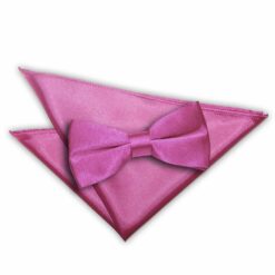 Mulberry Plain Satin Bow Tie and Pocket Square Set Mulberry Plain Satin Bow Tie and Pocket Square Set