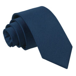 Navy Blue Plain Satin Regular Tie for Boys Navy Blue Plain Satin Regular Tie for Boys