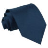 Navy Blue Plain Satin Tie