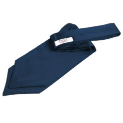 Navy Blue Plain Satin Self-Tie Wedding Cravat Navy Blue Plain Satin Self-Tie Wedding Cravat