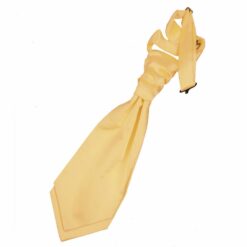 Pale Yellow Plain Satin Pre-Tied Wedding Cravat for Boys