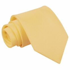 Pale Yellow Plain Satin Tie