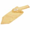 Pale Yellow Plain Satin Self-Tie Wedding Cravat