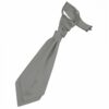 Platinum Plain Satin Pre-Tied Wedding Cravat for Boys