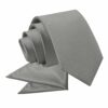 Platinum Plain Satin Tie and Pocket Square Set for Boys