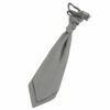 Platinum Plain Satin Pre-Tied Wedding Cravat