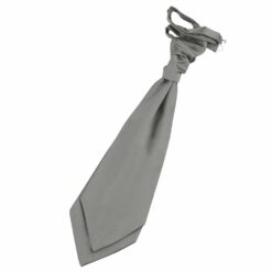 Platinum Plain Satin Pre-Tied Wedding Cravat