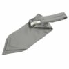 Platinum Plain Satin Self-Tie Wedding Cravat