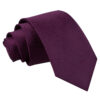 Plum Plain Satin Regular Tie for Boys