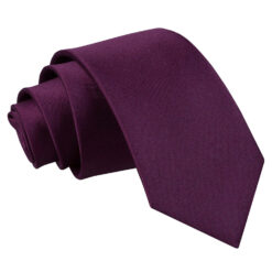 Plum Plain Satin Regular Tie for Boys Plum Plain Satin Regular Tie for Boys