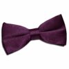 Plum Plain Satin Pre-Tied Bow Tie