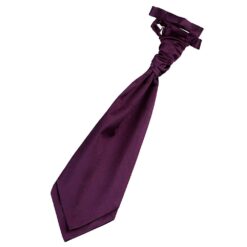 Plum Plain Satin Pre-Tied Wedding Cravat Plum Plain Satin Pre-Tied Wedding Cravat