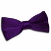 Purple Plain Satin Pre-Tied Bow Tie