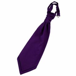Purple Plain Satin Pre-Tied Wedding Cravat Purple Plain Satin Pre-Tied Wedding Cravat