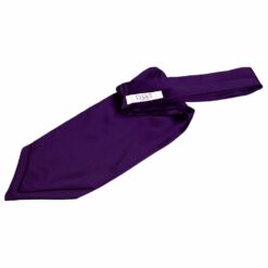 Purple Plain Satin Self-Tie Wedding Cravat Purple Plain Satin Self-Tie Wedding Cravat
