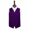 Purple Plain Satin Wedding Waistcoat