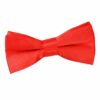 Red Plain Satin Pre-Tied Bow Tie for Boys