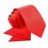 Red Plain Satin Tie and Pocket Square Set for Boys