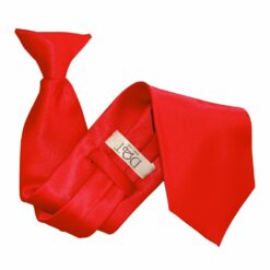 Red Plain Satin Clip On Tie Red Plain Satin Clip On Tie