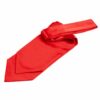 Red Plain Satin Self-Tie Wedding Cravat