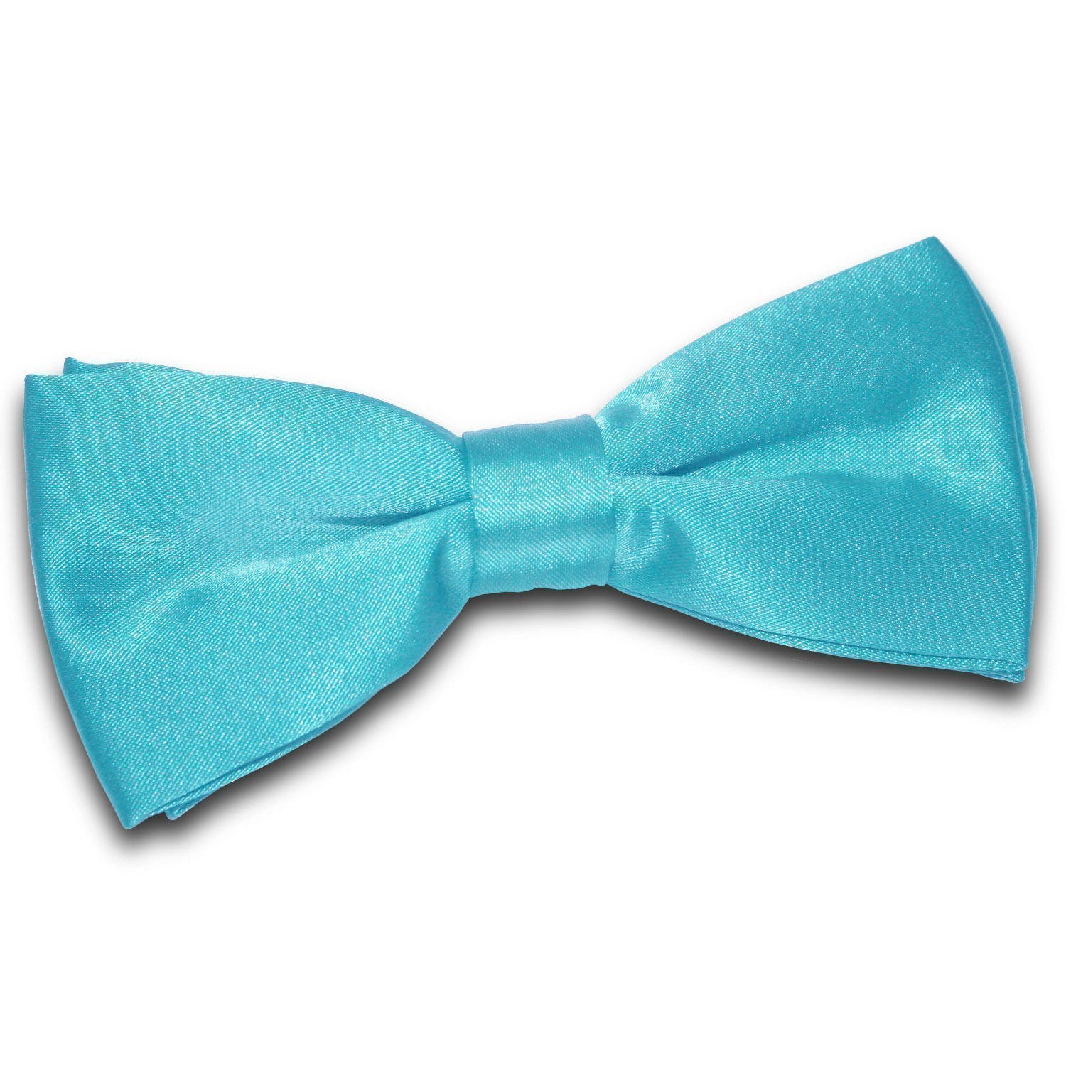 Men's Plain Robins Egg Blue Satin Bow Tie