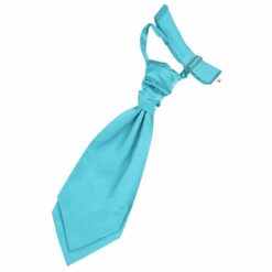 Robin's Egg Blue Plain Satin Pre-Tied Wedding Cravat for Boys Robin's Egg Blue Plain Satin Pre-Tied Wedding Cravat for Boys