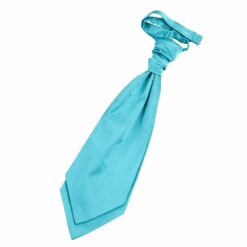 Robin's Egg Blue Plain Satin Pre-Tied Wedding Cravat Robin's Egg Blue Plain Satin Pre-Tied Wedding Cravat