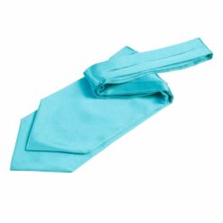 Robin's Egg Blue Plain Satin Self-Tie Wedding Cravat Robin's Egg Blue Plain Satin Self-Tie Wedding Cravat