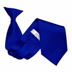 Royal Blue Plain Satin Clip On Tie Royal Blue Plain Satin Clip On Tie