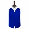 Royal Blue Plain Satin Wedding Waistcoat