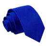 Royal Blue Plain Satin Regular Tie for Boys
