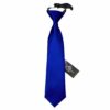 Royal Blue Plain Satin Elasticated Tie For Boys