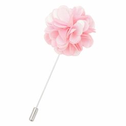 Baby Pink Plain Satin Lapel Pin
