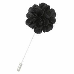 Black Plain Satin Lapel Pin Black Plain Satin Lapel Pin