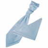 Dusty Blue Plain Satin Tie and Pocket Square Set