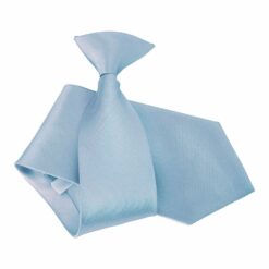 Dusty Blue Plain Satin Clip On Tie Dusty Blue Plain Satin Clip On Tie