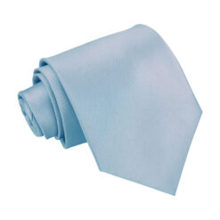 Dusty Blue Plain Satin Tie
