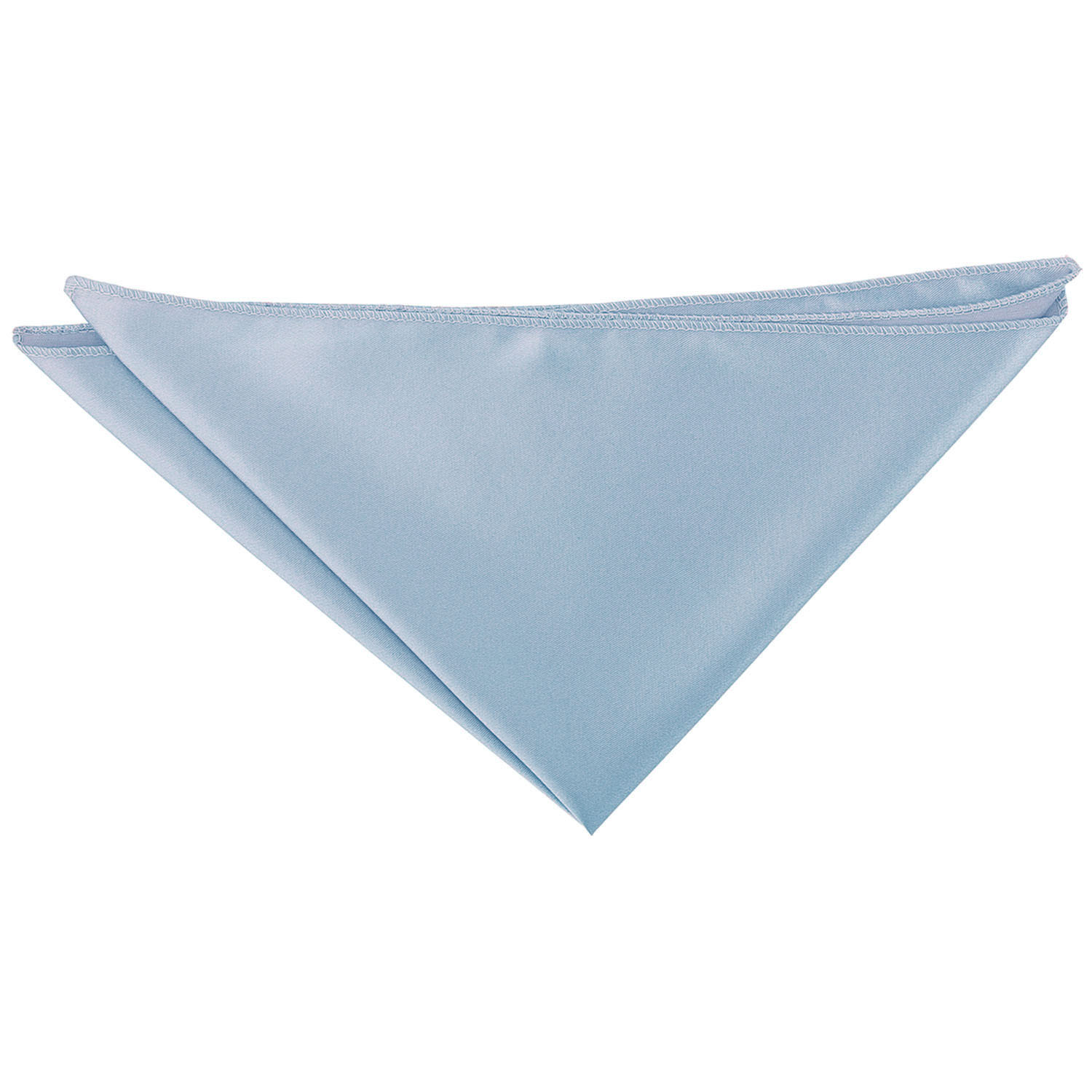 Plain Dusty Blue Satin Handkerchief / Pocket Square