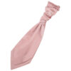 Dusty Pink Plain Satin Pre-Tied Wedding Cravat for Boys