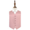 Dusty Pink Plain Satin Wedding Waistcoat for Boys