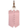 Dusty Pink Plain Satin Wedding Waistcoat and Cravat Set for Boys