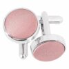 Dusty Pink Plain Satin Cufflinks