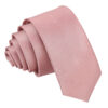 Dusty Pink Plain Satin Skinny Tie